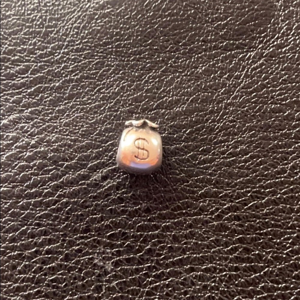 Sterling silver money bag charm